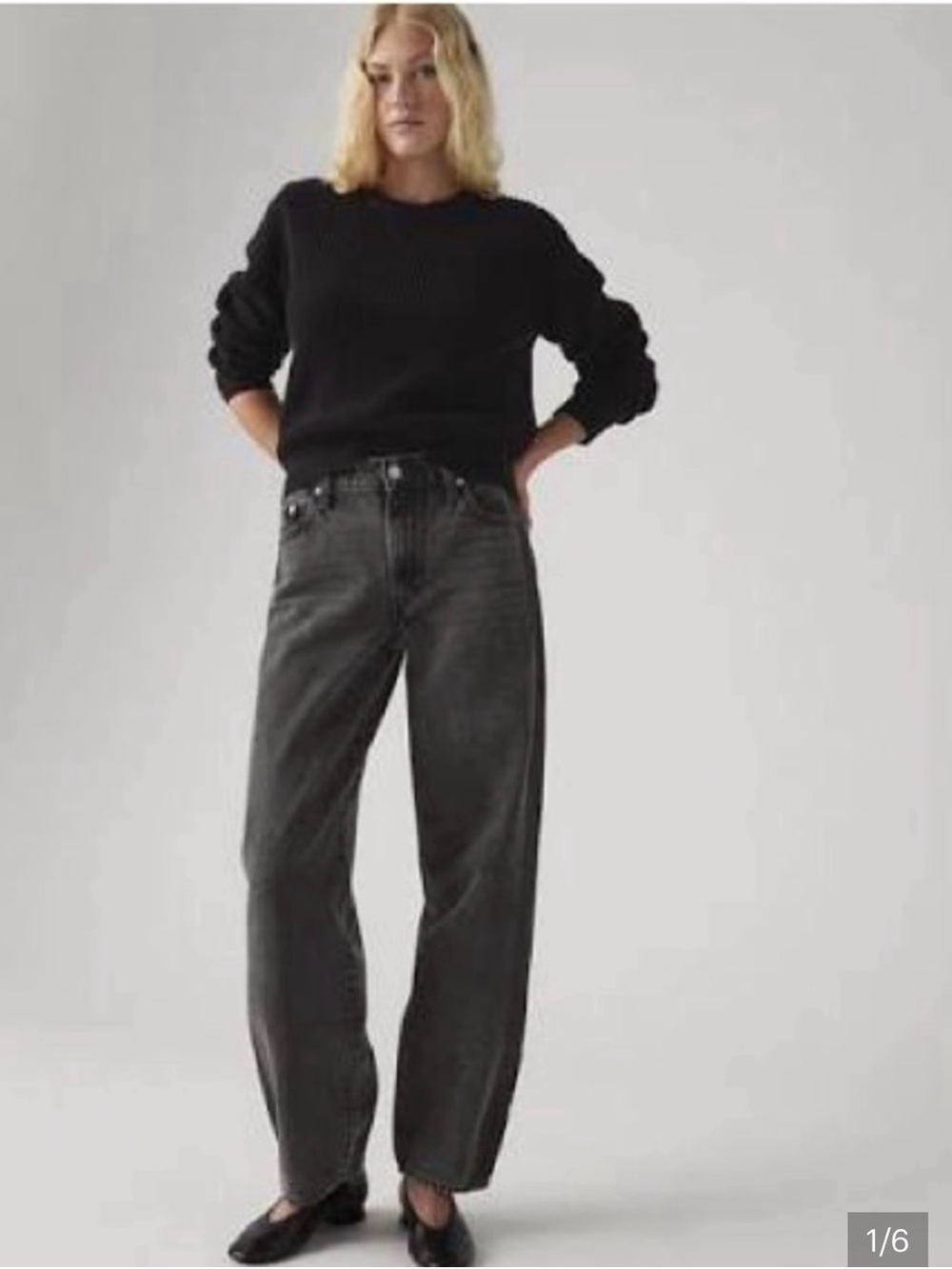 Levi's Charcoal Dad Jeans 25x30 excellent condition!